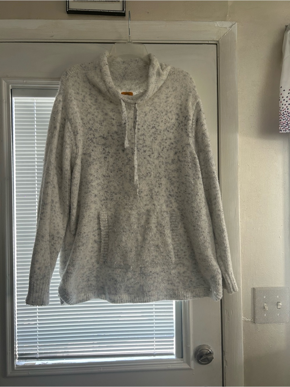Ruby Rd. Light Heather Gray Cowl Neck Pullover